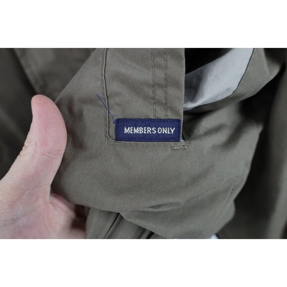 Vintage 90s Members Only Mens Large Faded Full Zip Windbreaker Bomber Jacket - Picture 4 of 16